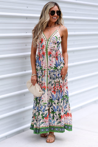 Spring Mosaic Maxi Dress