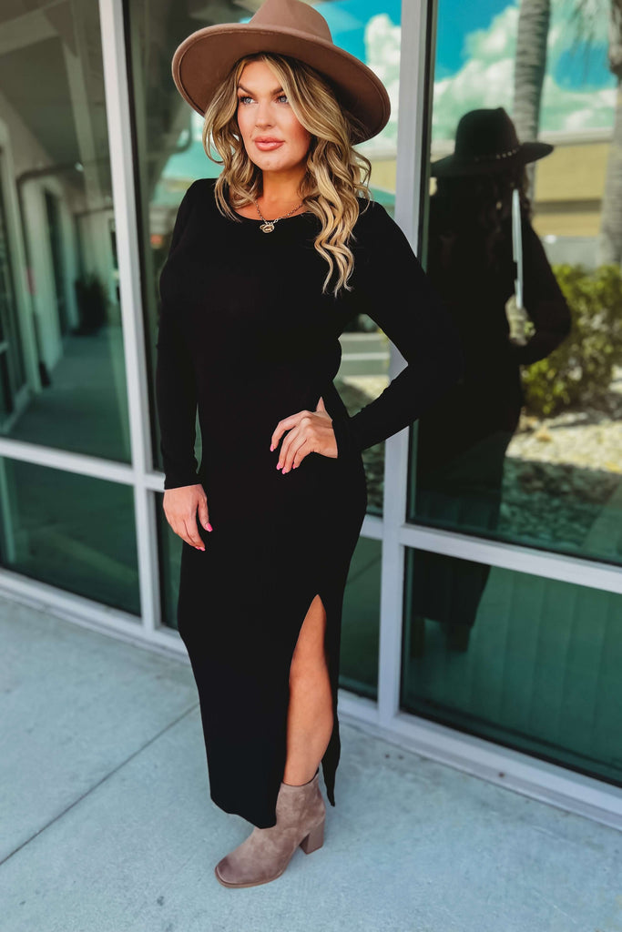 All Eyes on Me Long Sleeve Bodycon Maxi Dress (More colors)