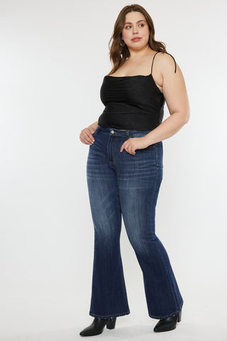 Tiffany Mid Rise Dark Wash Flare Jeans