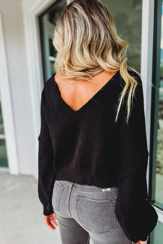 Be the Reason Reversible Crop Sweater
