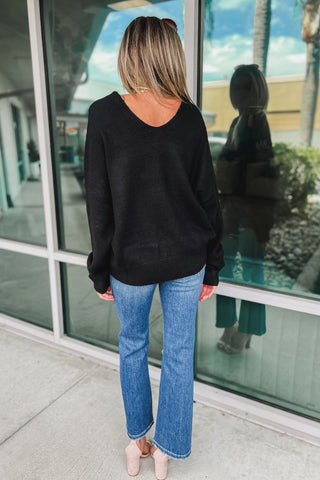 How the Story Ends V Neck Knit Top