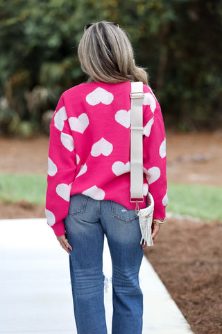 PINK Endless Love Heart Sweater