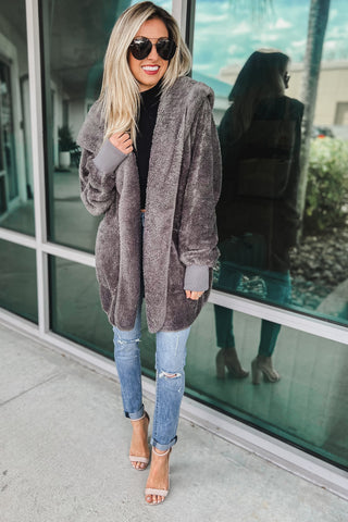 Love Song Faux Fur Hooded Jacket