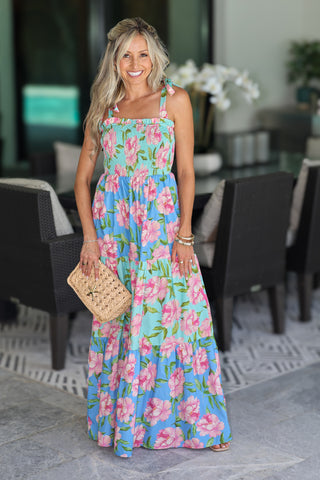 Blue Skies & Blossoms Dress