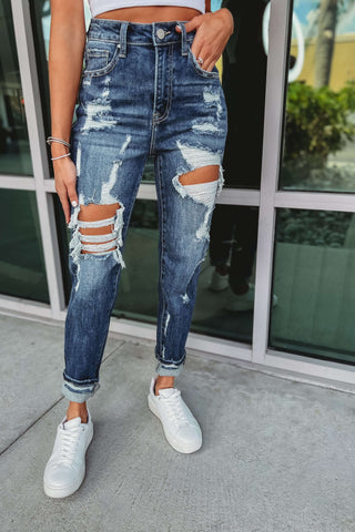 RISEN Oakley High Rise Boyfriend Fit Jeans