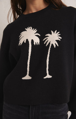 Z SUPPLY In the Palms Black Sweater