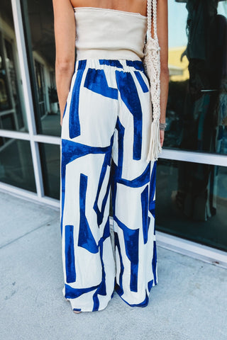 Abstract Breeze Wide Leg Pants - Simply Me Boutique