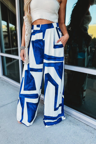 Abstract Breeze Wide Leg Pants - Simply Me Boutique