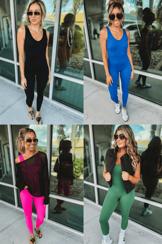 All Fired Up Ribbed Viral Jumpsuit 7 COLORS! - Simply Me Boutique