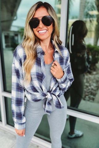 All the Better Oversized Plaid Flannel Top Shirt - Simply Me Boutique