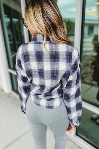 All the Better Oversized Plaid Flannel Top Shirt - Simply Me Boutique