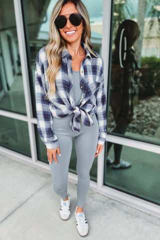 All the Better Oversized Plaid Flannel Top Shirt - Simply Me Boutique