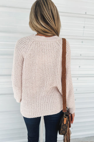 All the Possibilities Beige Reversible Sweater - Simply Me Boutique
