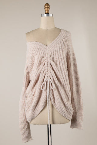 All the Possibilities Beige Reversible Sweater - Simply Me Boutique