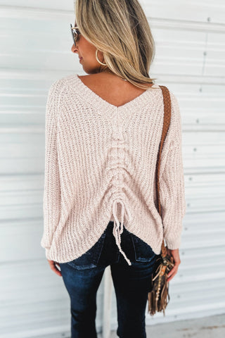 All the Possibilities Beige Reversible Sweater - Simply Me Boutique