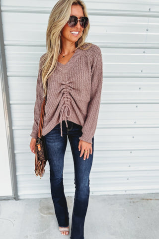 All the Possibilities Mocha Reversible Sweater - Simply Me Boutique