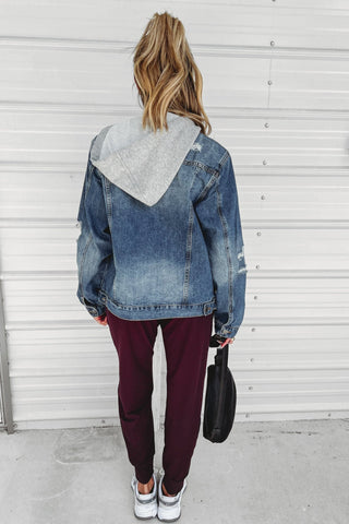 Always a Classic Denim Jacket w/ Hood - Simply Me Boutique