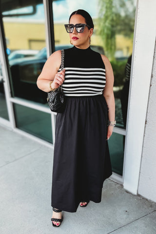 Always Right Black & White Maxi Dress - Simply Me Boutique