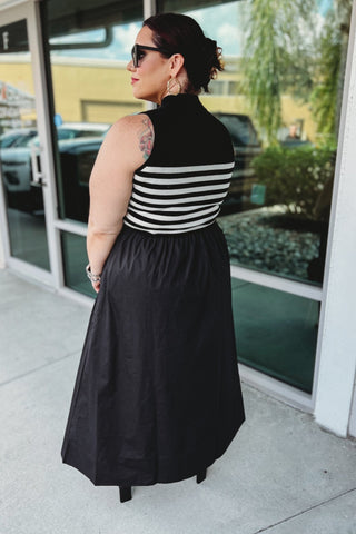 Always Right Black & White Maxi Dress - Simply Me Boutique