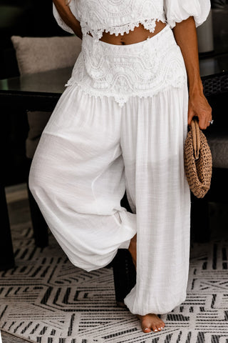 Amalfi Breeze Crop Top Pants Set - Simply Me Boutique