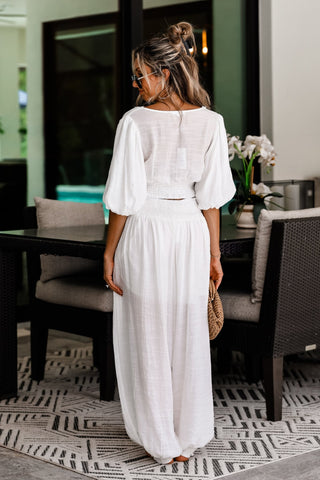 Amalfi Breeze Crop Top Pants Set - Simply Me Boutique