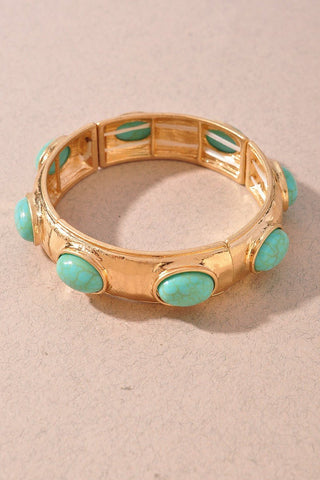 Bahama Bright Gold and Turquoise Bangle - Simply Me Boutique