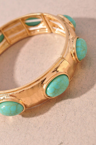 Bahama Bright Gold and Turquoise Bangle - Simply Me Boutique