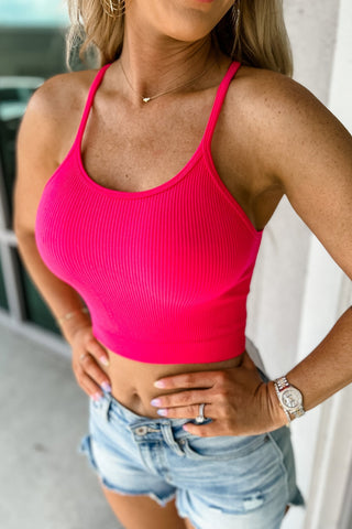 Basic as Can Be Ribbed Cropped Cami - Simply Me Boutique