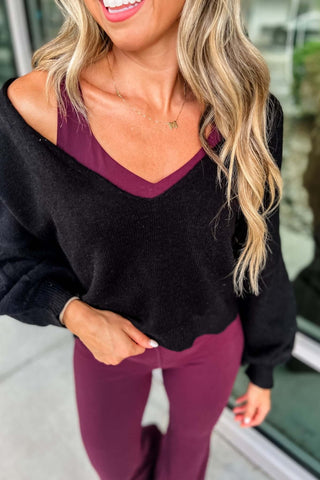 Be the Reason Reversible Crop Sweater - Simply Me Boutique