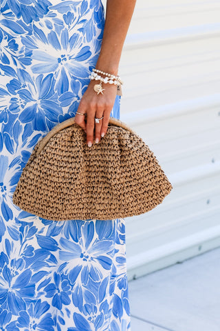 Beach Babe Faux Straw Braided Clutch - Simply Me Boutique