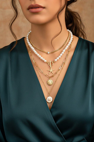 Beachy Layered Necklace Set - Simply Me Boutique