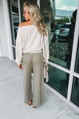 Beige Scuba Cropped Pullover Top - Simply Me Boutique