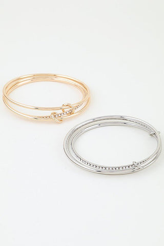 Bejeweled Bangle Bracelet (Gold, or Silver) - Simply Me Boutique