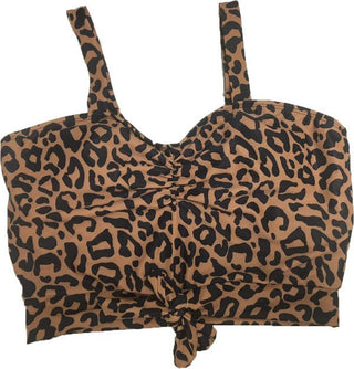 Bermuda Sweetheart Knotted Leopard Tankini Bikini Top - Simply Me Boutique