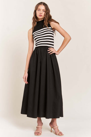 Black White Always Right Maxi Dress - Simply Me Boutique