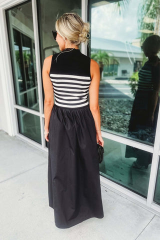 Black White Always Right Maxi Dress - Simply Me Boutique