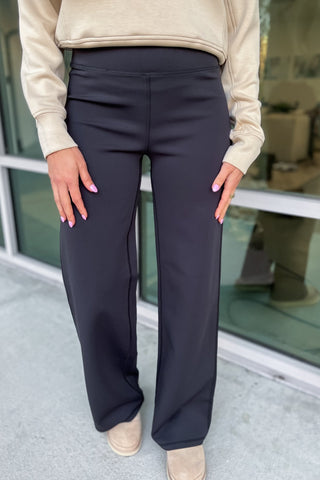 Blissful Comfort Wide Leg Black Pants - Simply Me Boutique