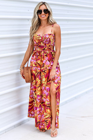 Blooming Beauty Cutout Maxi Dress - Simply Me Boutique