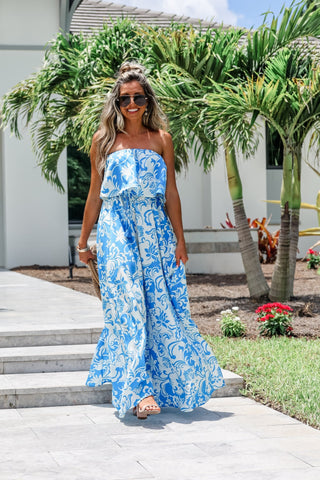 Blue Lagoon Beauty Maxi Dress - Simply Me Boutique
