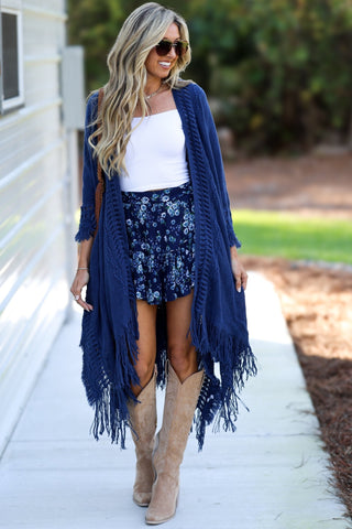 Blue Meadow Floral Printed Skort - Simply Me Boutique