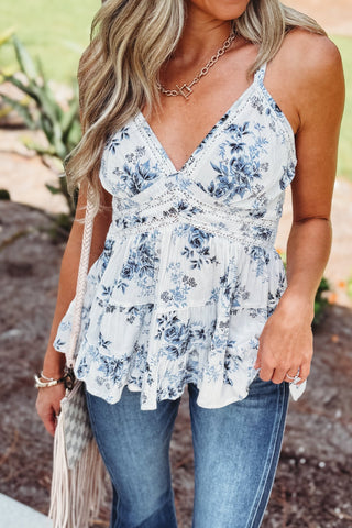 Bluebell Beauty Lace Trim Cami - Simply Me Boutique