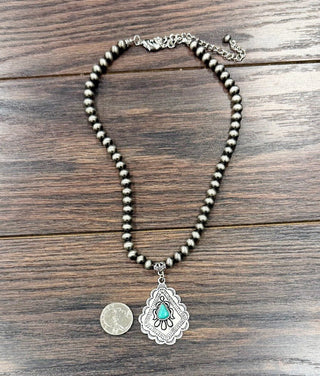 Boho Antique Silver Pendant Necklace - Simply Me Boutique