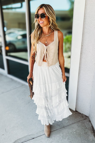 Boho Belle Ruffle Maxi Skirt - Simply Me Boutique