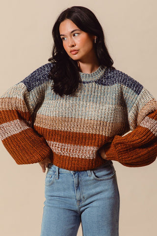 Bonfire Nights Striped Sweater - Simply Me Boutique