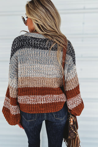Bonfire Nights Striped Sweater - Simply Me Boutique