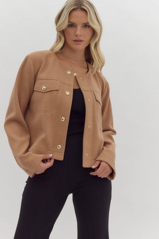 Boss Life Jacket Blazer Black Camel 2 COLORS - Simply Me Boutique