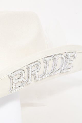 Bride Veil Cowboy Hat - Simply Me Boutique