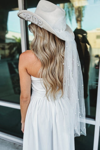 Bride Veil Cowboy Hat - Simply Me Boutique