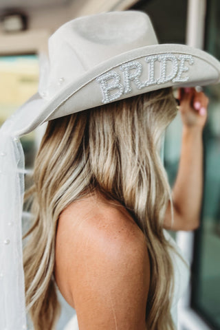 Bride Veil Cowboy Hat - Simply Me Boutique