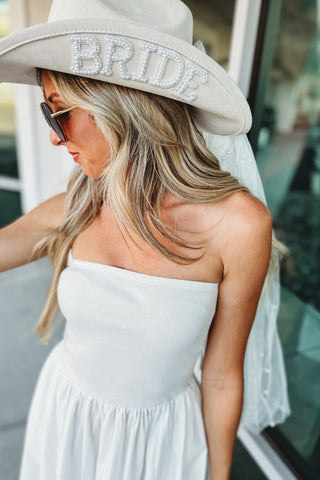 Bride Veil Cowboy Hat - Simply Me Boutique